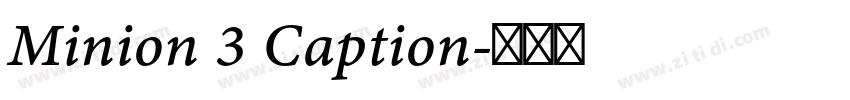 Minion 3 Caption字体转换